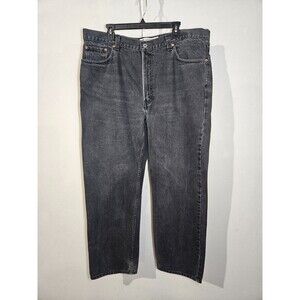Levis 550 Jeans Mens 42x32 Black Gray Relaxed Fit Tapered Leg Denim (FITS 42X31)